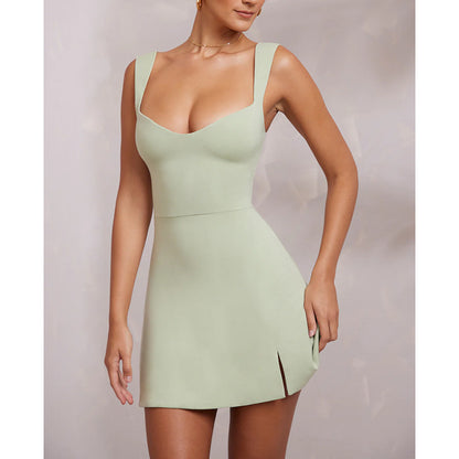 Chic Backless Spaghetti Strap Mini Dress - Perfect for Parties and Nightclubs - Alrickas’ UNIQUE BOUTIQUE