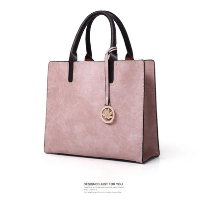Women'S Handbag 3-Piece Set Women'S Shoulder Bag Fashion Purse Vintage Leather Bag Large Capacity Handbag Inclined Shoulder Bag