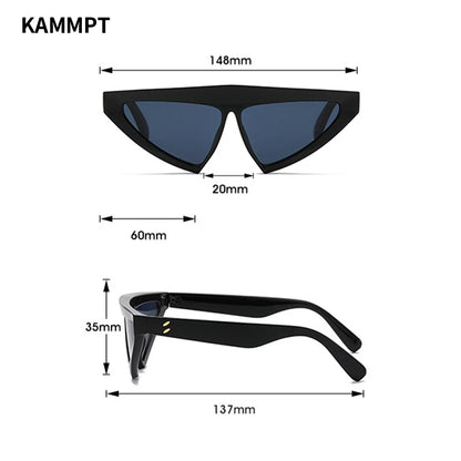 Triangle Shape Sunglasses Men Women 2023 Fashion Futuristic Goggle Eyewear Trendy Luxury Brand Designer UV400 Sun Glasses