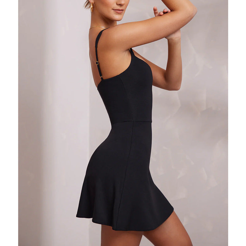 Chic Backless Spaghetti Strap Mini Dress - Perfect for Parties and Nightclubs - Alrickas’ UNIQUE BOUTIQUE