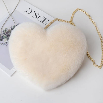 Love Bags for Women Plush Chain Shoulder Bags Valentine'S Day Party Bag