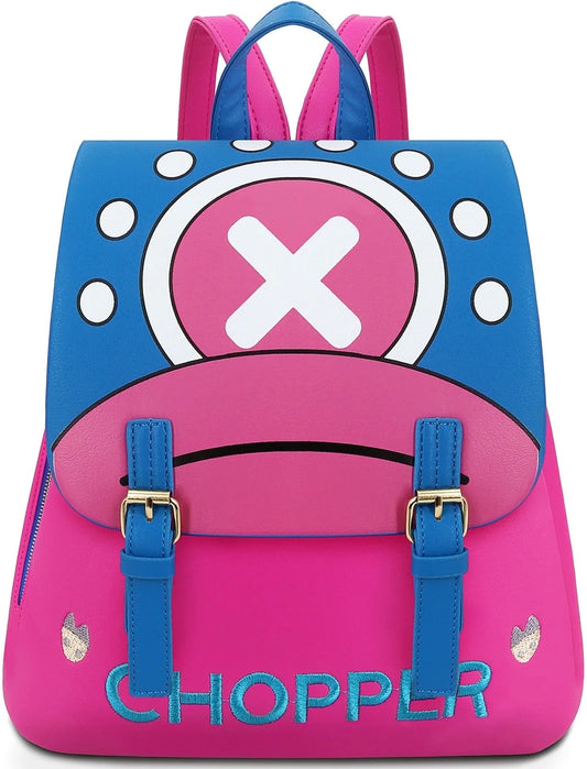 Anime Backpack Tony Tony Chopper Women Pink Mini Synthetic Leather Backpack