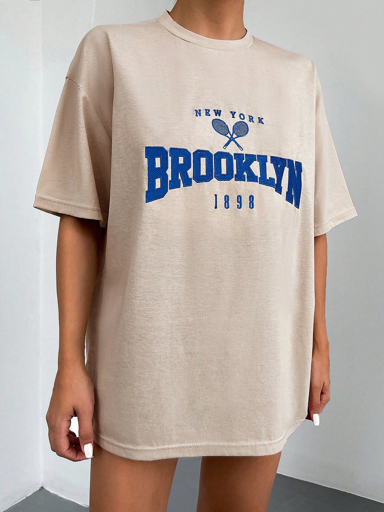 Ruechic Letter Graphic Drop Shoulder Tee