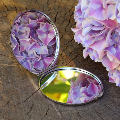 Strawberry Pattern Compact with Mirrors - Perfect Pocket and Purse Size Folding Mirror for Applying Make up Anywhere