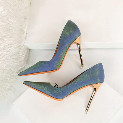 Wedding Party Shoes for Women Satin High Heel Pumps