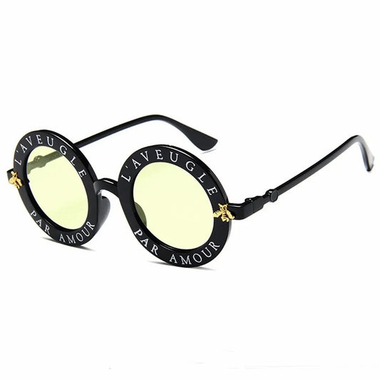 Small round Women Sunglasses Vintage Shades Black Metal Color Sun Glasses for Female Fashion Designer 2025 New