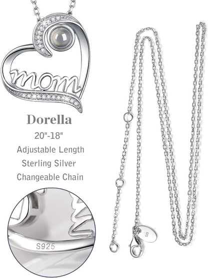 Birthday Gifts for Women 925 Sterling Silver Mom Necklace for Mom Wife August Birthstones Necklace Peridot Blue Sapphire and More Stones Jewelry for Her