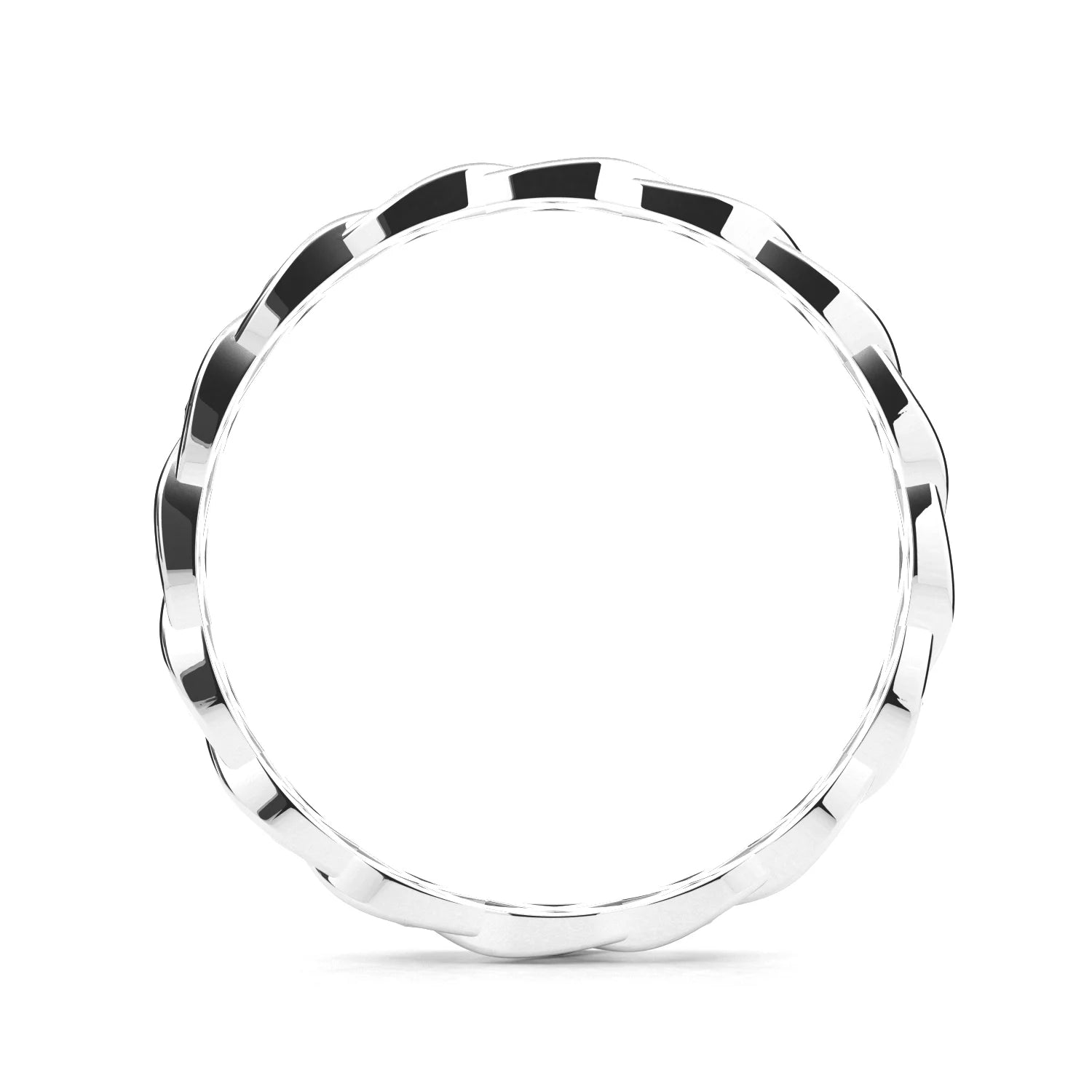 Celtic Knot Eternity Band Ring, 925 Sterling Silver, 4 Mm