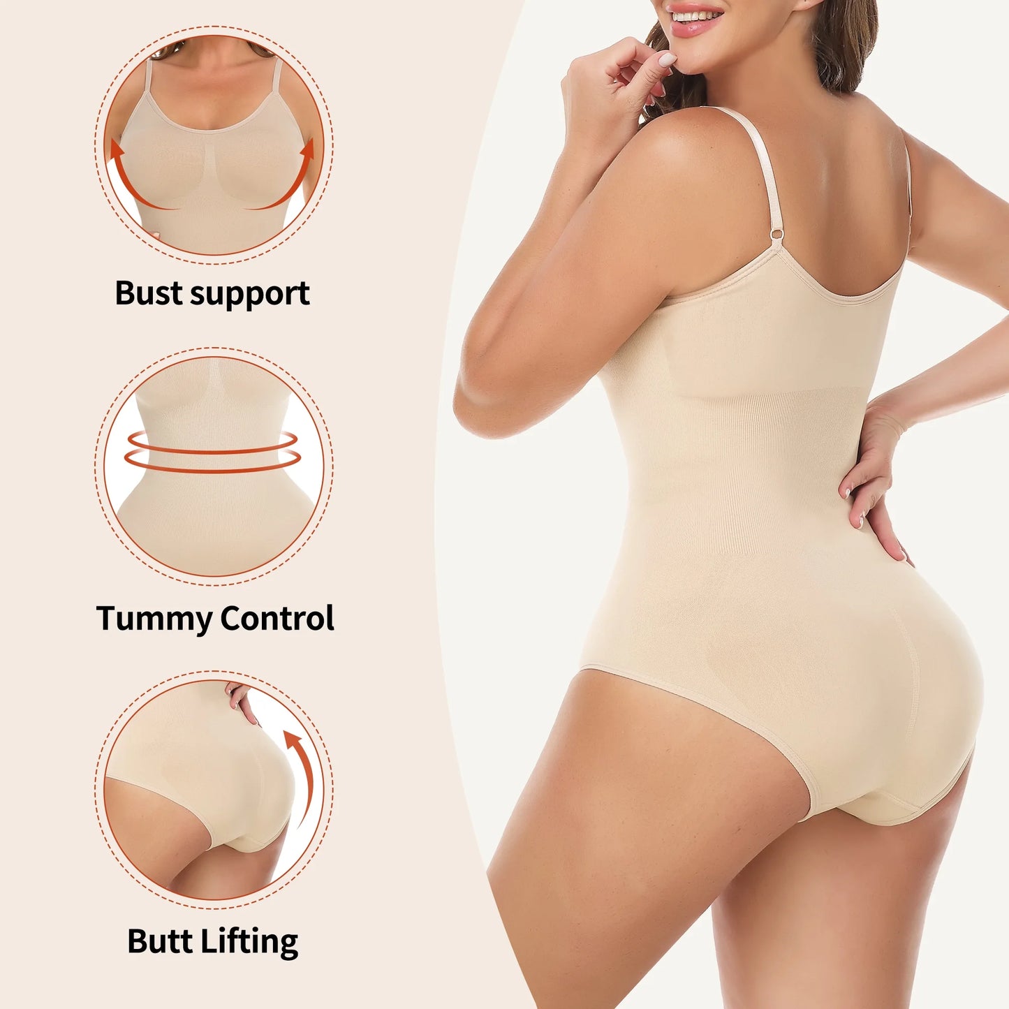 Sculpting High Waist Shapewear Bodysuit for Women - Ultimate Tummy Control Body Shaper - Alrickas’ UNIQUE BOUTIQUE