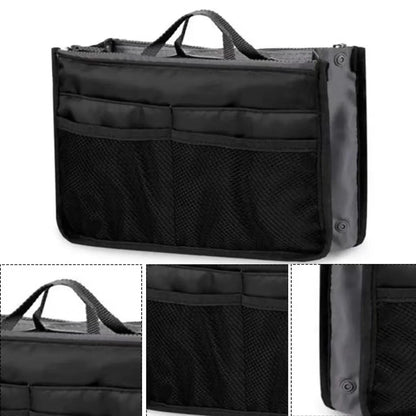 Women Make up Cosmetic Bag Travel Handbag Nylon Large Container Make up Case Organizer Bags Ladies Foldable Purse Clutch Bag