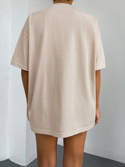 Ruechic Letter Graphic Drop Shoulder Tee