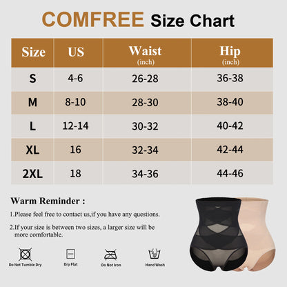 Tummy Control Shapewear Panties for Women High Waisted Body Shaper Slimming Shapewear Underwear Girdle Panty