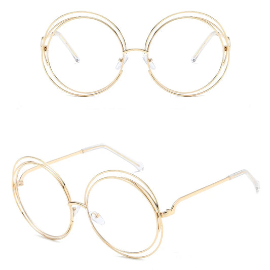 round Vintage Sunglasses Women Oversized Retro Brand Designer Sun Glasses Women'S Mirror Lunette De Soleil Femme UV400