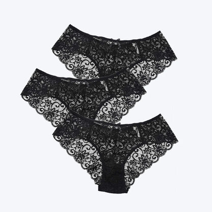 3Pcs/Pack! Sexy Women Lace Panties Underwear Lace Briefs S M L XL Women Underwear