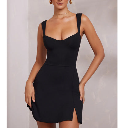 Chic Backless Spaghetti Strap Mini Dress - Perfect for Parties and Nightclubs - Alrickas’ UNIQUE BOUTIQUE