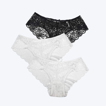 3Pcs/Pack! Sexy Women Lace Panties Underwear Lace Briefs S M L XL Women Underwear