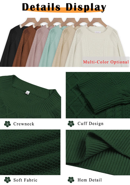 Oversized Sweaters for Women Cable Knit Chunky Pullover Sweater