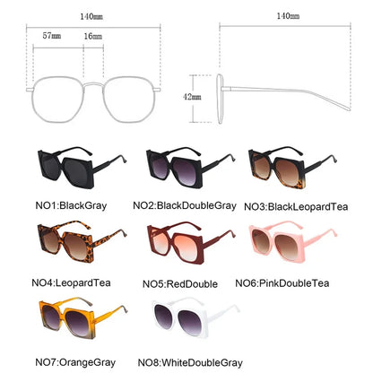 Square Oversized Sunglasses Women 2023 Glasses Women Luxury Eyeglasses Women/Men Brand Designer Gafas De Sol De Mujer