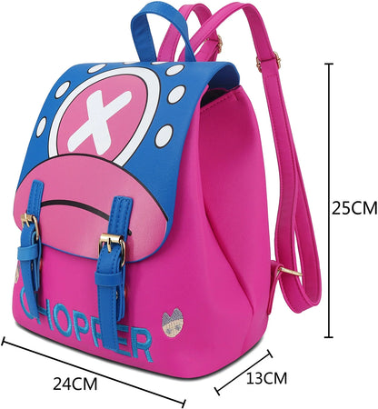 Anime Backpack Tony Tony Chopper Women Pink Mini Synthetic Leather Backpack