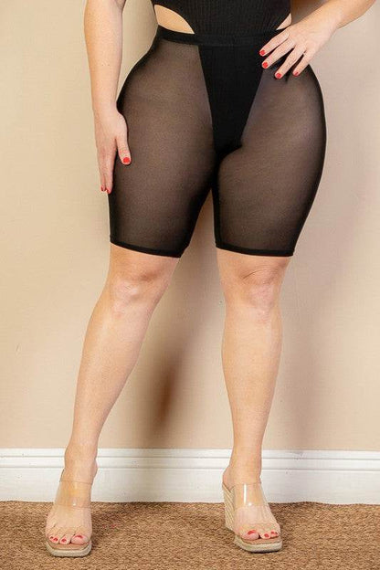 Stylish Plus Size Mesh Biker Shorts for Ultimate Comfort and Performance - Alrickas’ UNIQUE BOUTIQUE