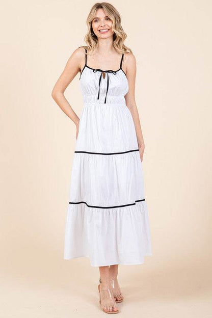 Plus Piping Detailed Midi Sundress