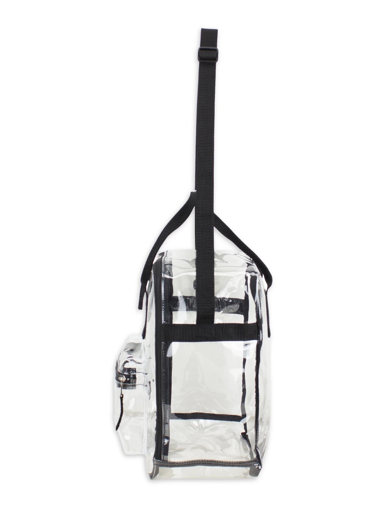 Unisex Stadium Approved Clear Handbag Tote Crossbody, Black