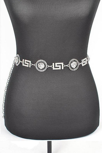 Stylish Plus Size Lion Emblem Chain Belt for a Bold Look - Alrickas’ UNIQUE BOUTIQUE