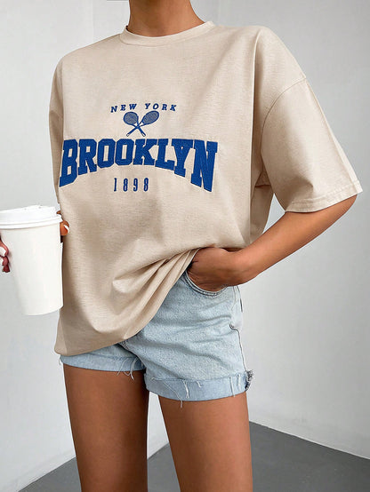 Ruechic Letter Graphic Drop Shoulder Tee