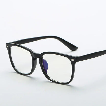 Fashion Unisex anti Blue Light Square Plain Glasses Full Frame Glasses for Men and Women Radiation Protection Optical Glasses