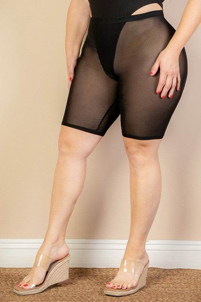 Stylish Plus Size Mesh Biker Shorts for Ultimate Comfort and Performance - Alrickas’ UNIQUE BOUTIQUE