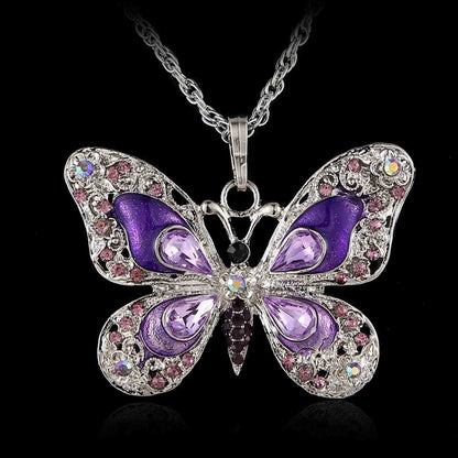 Vikakiooze Mothers Day Gifts, Butterfly Necklace, Opal Jewelry Pendant Necklaces for Women, Silver Necklaces Gift for Women,Gift for Birthday Valentine'S Day