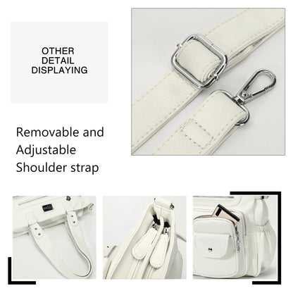 Large Purses for Women Shoulder Handbags Crossbody Hobo Tote Bag for Women (White)