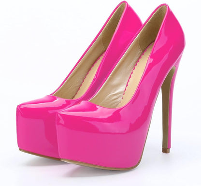 Women'S Hidden Platform Stiletto High Heels Slip on Pumps