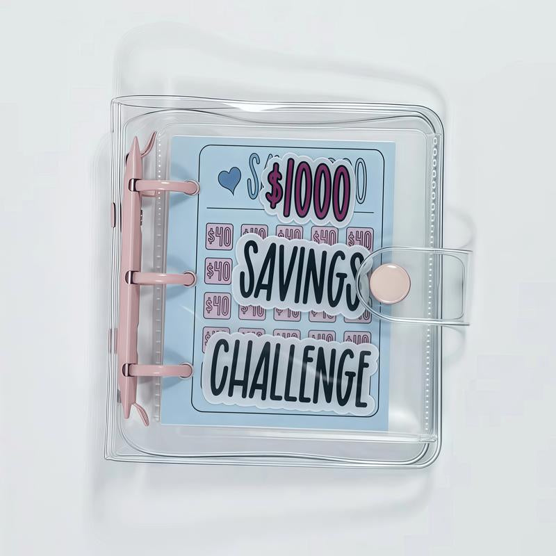 Transform Your Finances: $1000 Savings Challenge Book & Reusable Budget Binder for Goal Tracking and Habit Building - Alrickas’ UNIQUE BOUTIQUE