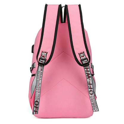 Women Girls School Bag Waterproof Teenage Backpack with anti Theft Lock USB Port College Bookbags Student Laptop