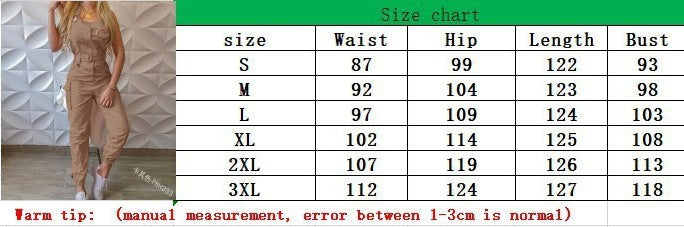 Women's Fashion Work Clothes Jumpsuit Belt Sleeveless