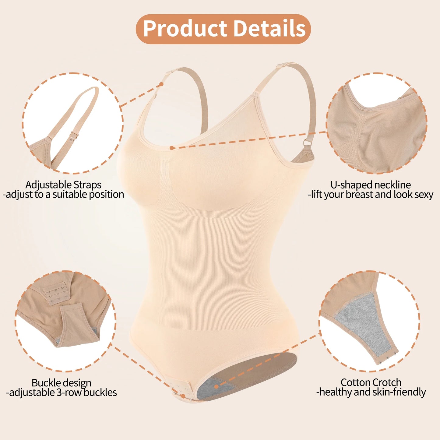 Sculpting High Waist Shapewear Bodysuit for Women - Ultimate Tummy Control Body Shaper - Alrickas’ UNIQUE BOUTIQUE
