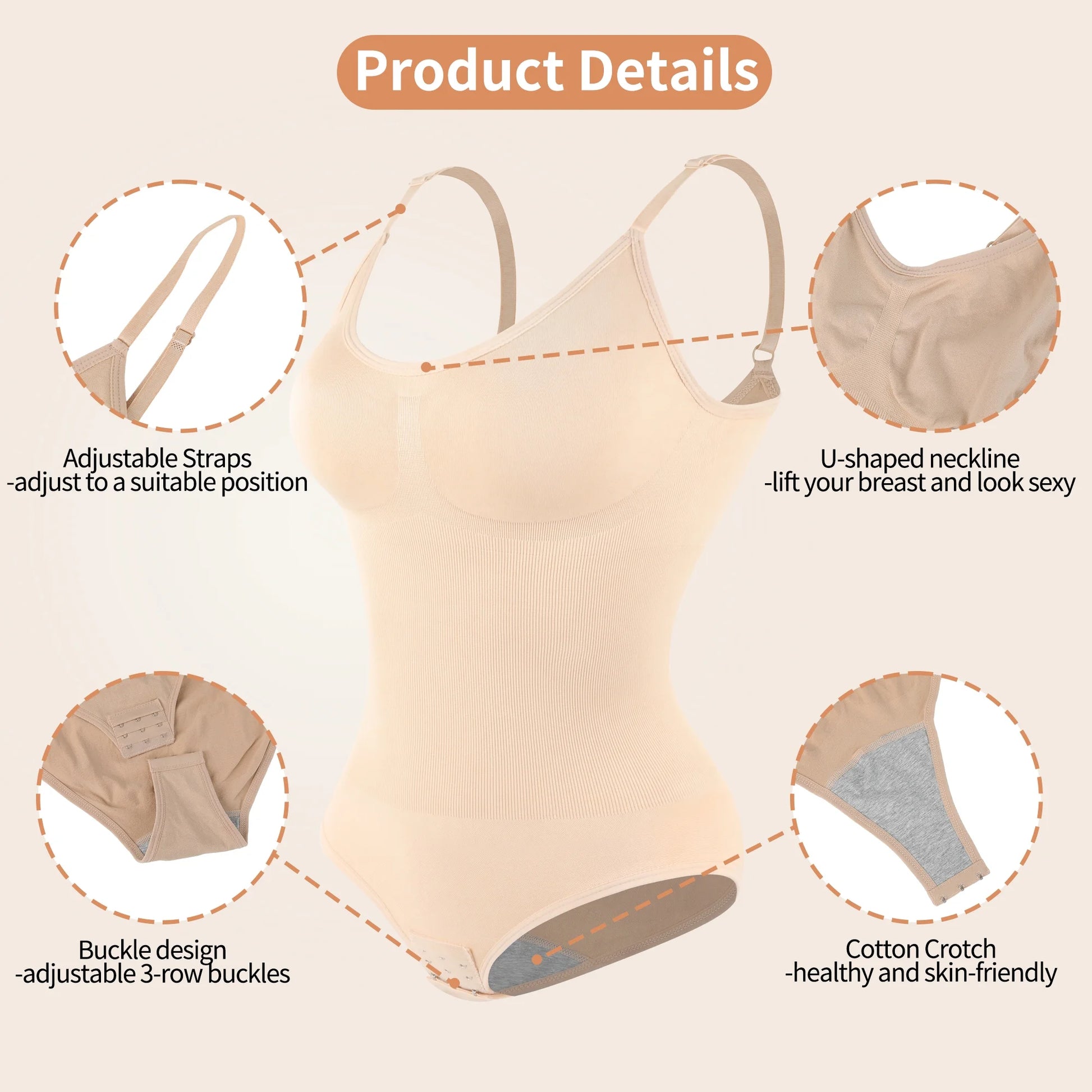 Sculpting High Waist Shapewear Bodysuit for Women - Ultimate Tummy Control Body Shaper - Alrickas’ UNIQUE BOUTIQUE