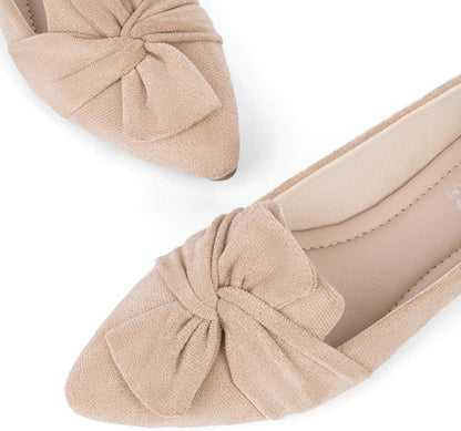 Women'S Flats Dressy Pointed Toe Comfortable Bowknot Ballet Flats Shoes