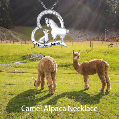 Animal Necklaces for Women Girls 925 Sterling Silver Frog/Ladybug/Guinea Pig/Camel/Giraffe/Cat/Mushroom/Dove Pendant Necklace Christmas Jewelry Birthday Gifts