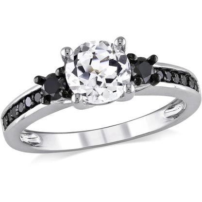 Women'S Diamond Sterling Silver Engagement Ring