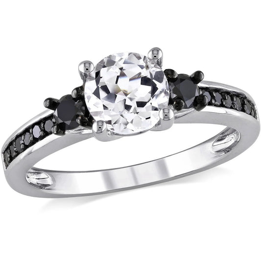 Women'S Diamond Sterling Silver Engagement Ring