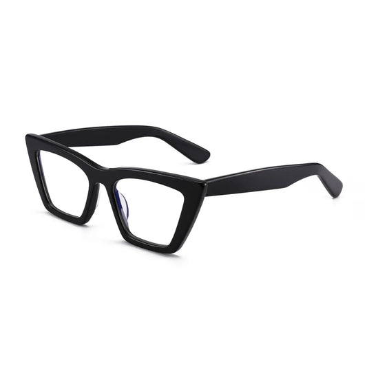 Acetate Frame Cat Eye Blue Light Glasses Women Brand Designer Square Computer Clear Fake Glasses