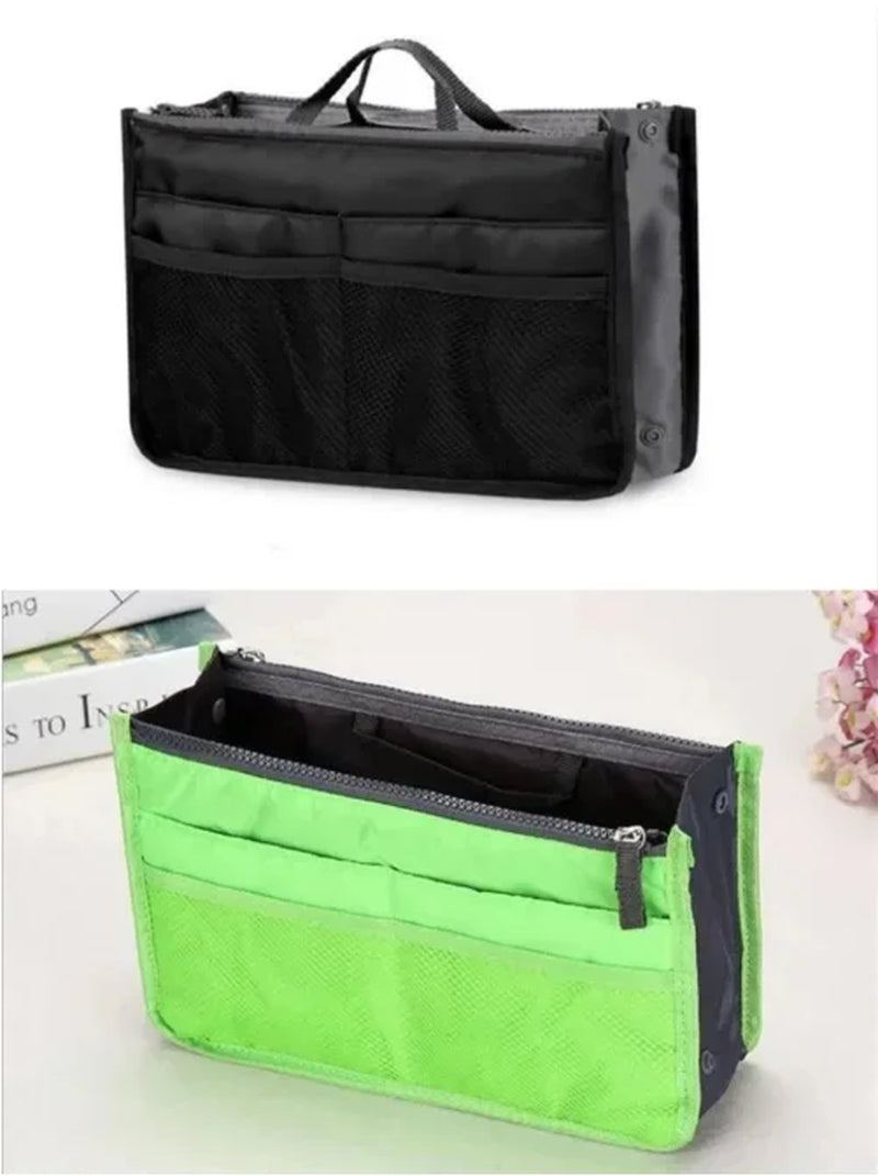 Women Make up Cosmetic Bag Travel Handbag Nylon Large Container Make up Case Organizer Bags Ladies Foldable Purse Clutch Bag