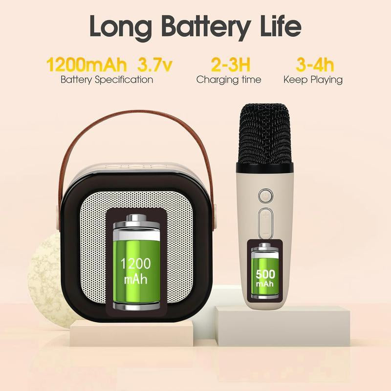 Ultimate Portable Mini Karaoke Machine with 2 Wireless Microphones - The Perfect Birthday Gift for Kids 4-12, Great for Family Fun and TikTok! - Alrickas’ UNIQUE BOUTIQUE