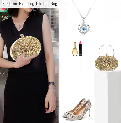 Rhinestone Evening Clutch Bag for Women Bridal Diamonds Clutch Purses Wedding Purse Prom Cocktail Party Handbags