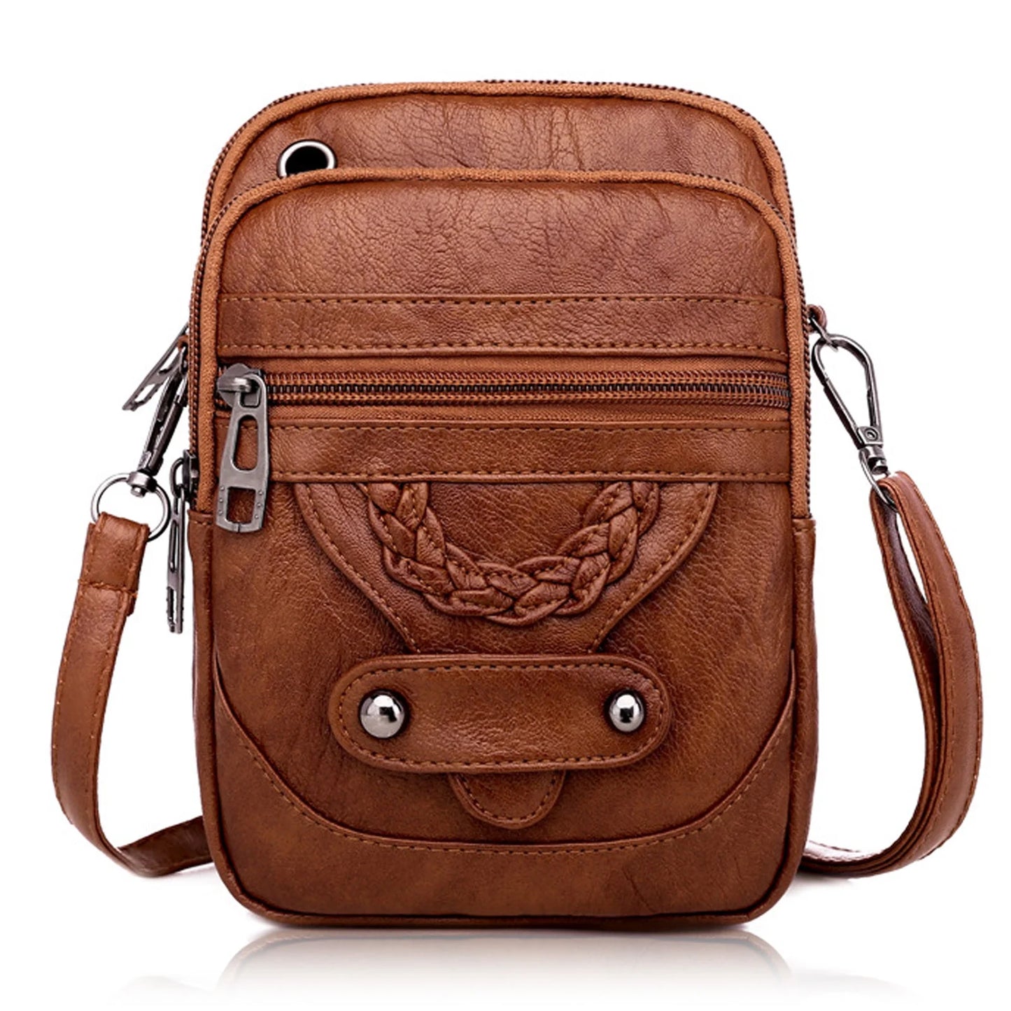 Small Cell Phone Purse, PU Leather Crossbody Phone Bag with Adjustable Strap
