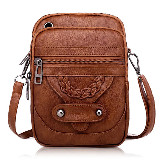 Small Cell Phone Purse, PU Leather Crossbody Phone Bag with Adjustable Strap