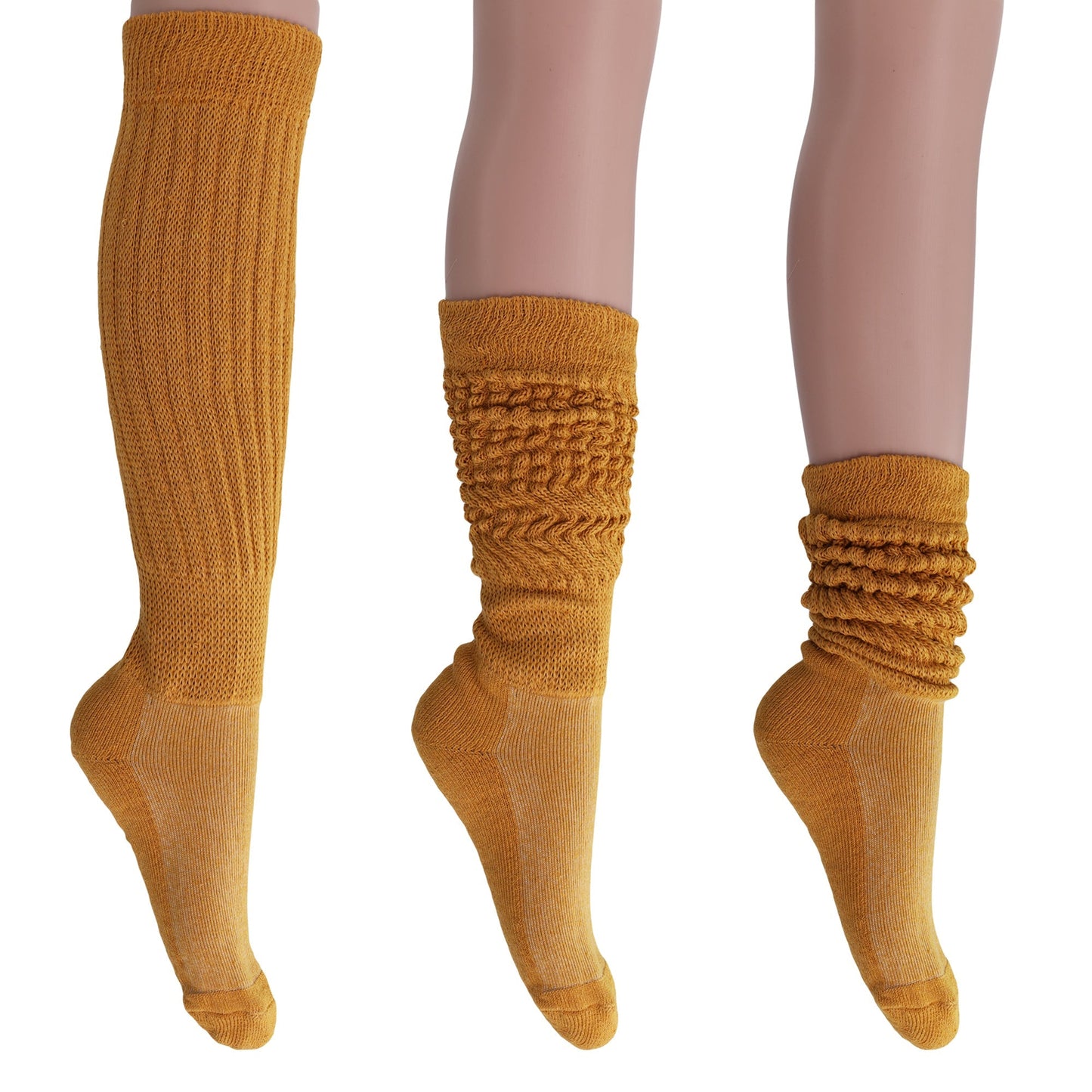 Women's Slouch Socks – Soft Cotton Scrunch Socks, Retro Knee-High Boot Socks for Casual Wear & Comfort (2 Pairs)-20