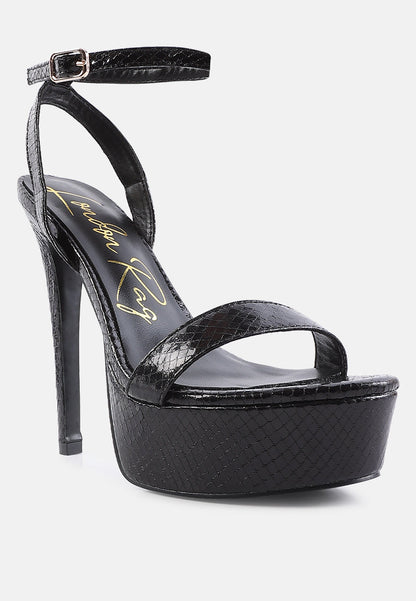 Queen Bee Rhinestone Heeled Sandals-1
